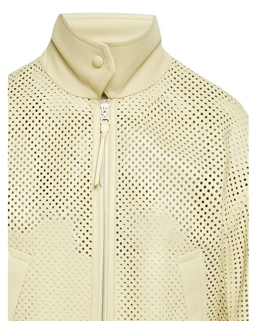 Ferragamo Yellow Perforated Leather Jacket
