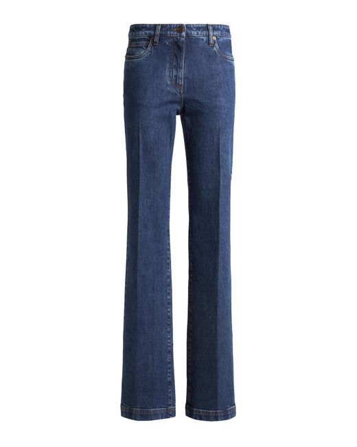 Etro Blue Jeans Straight Leg Cotton
