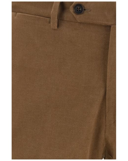 Germano Natural Tailored Corduroy Pants Cotton; Elastane for men