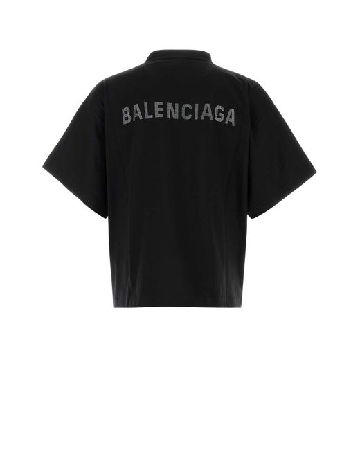 Balenciaga Black Cotton T-Shirt