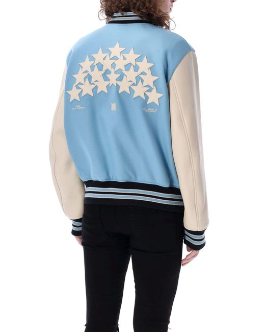 Amiri Blue Stars Varsity Jacket for men