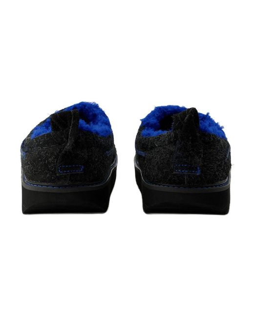 Adererror Black Ader Error Wool-Lined Leather Slipper for men