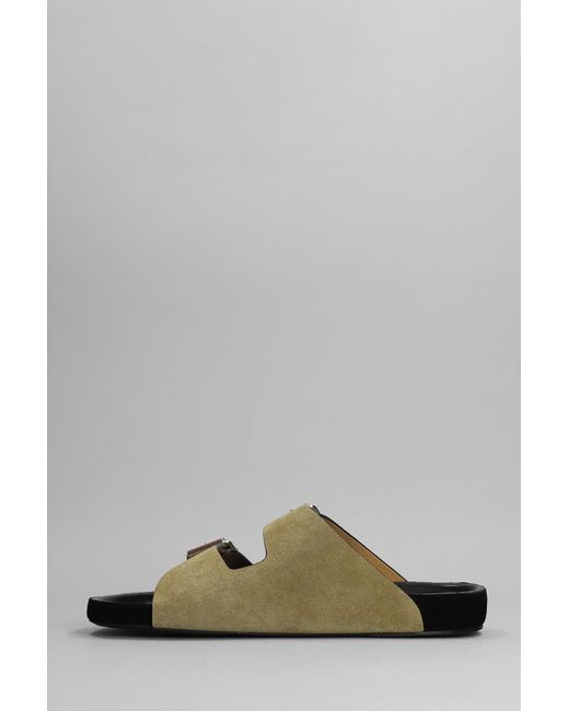 Isabel Marant Gray Lekson Flats In Taupe Suede for men