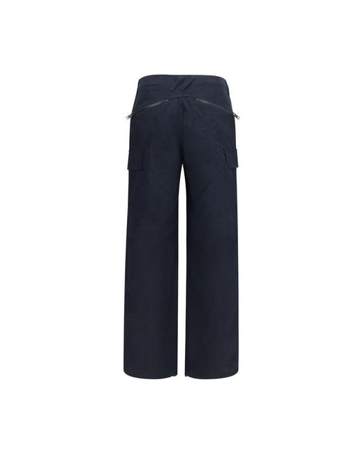 Burberry Blue Polyamide Cargo Pants for men