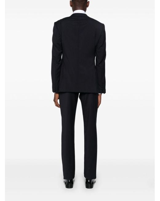 Emporio Armani Black Virgin-Wool Suit for men