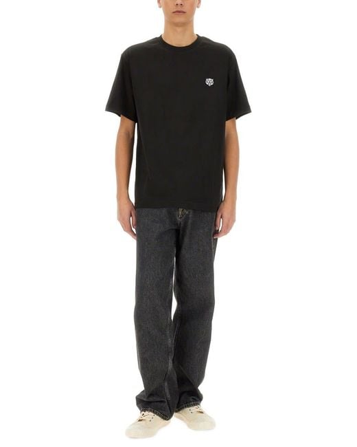 KENZO Black T-Shirt Happy Tiger for men