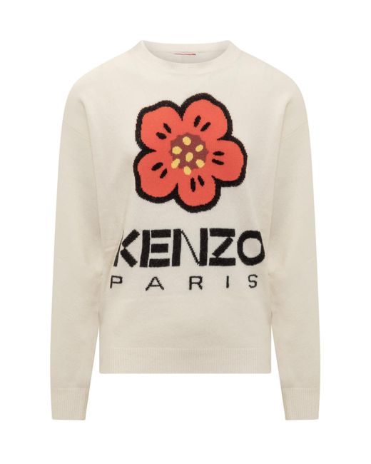 KENZO White Boke Flower Sweater for men