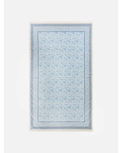 Mc2 Saint Barth Blue Thaiti Long Pareo Silk Blend With Floral Batik Print Sarong