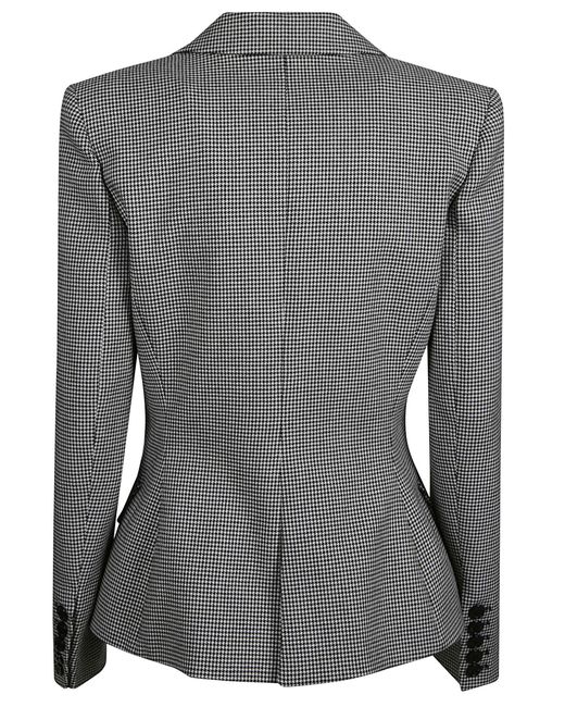 Alexandre Vauthier Gray Double-Breasted Buttoned Blazer