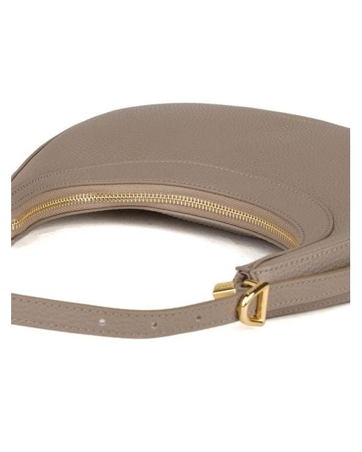 Coccinelle Brown Mini Hobo Bag Cow Leather Shoulder-Bags