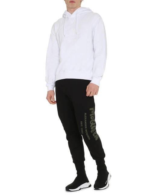 DSquared² White Cotton Hoodie Jumpers for men