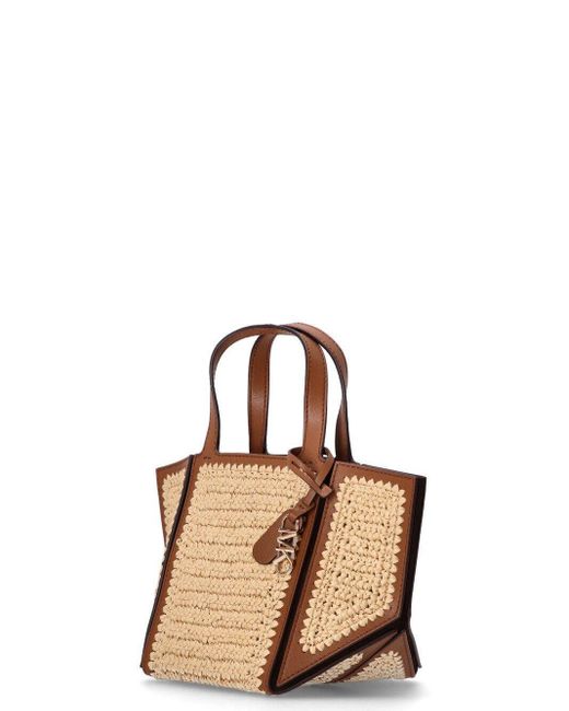 Michael Kors Natural Jordi Small Hand-Crocheted Tote Bag
