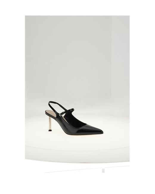 Dior Gray Slingback Pumps 8Cm Calf Leather
