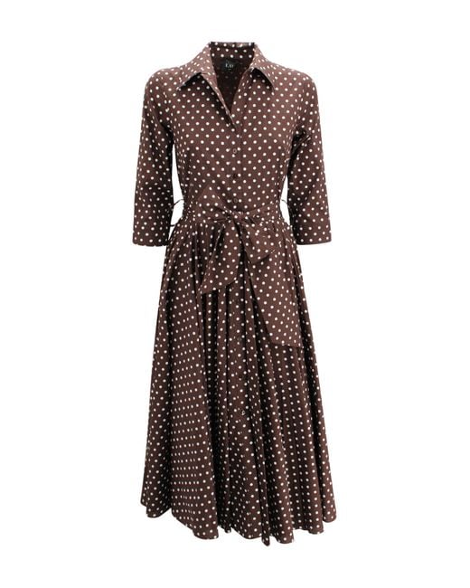 Lavi Brown Dresses Cotton