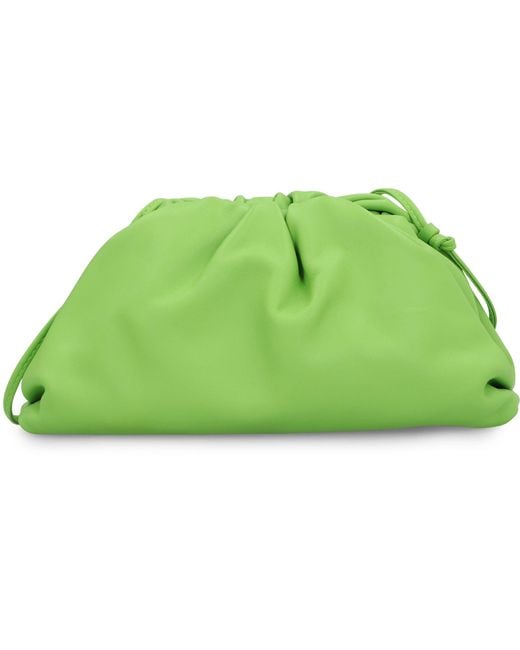 Bottega Veneta Green Leather Mini Pouch