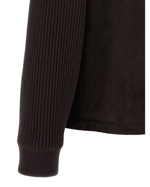 Brioni Black Suede Bomber Jacket Puffer Jackets for men