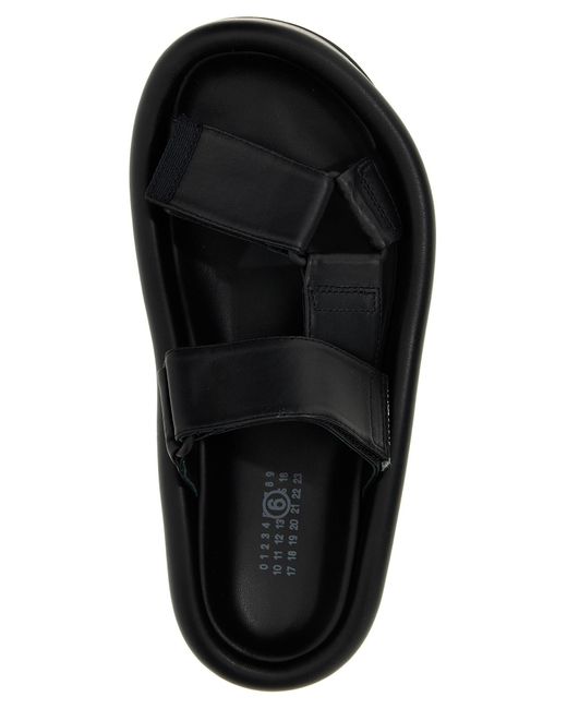 MM6 by Maison Martin Margiela Black Platform Sandals for men