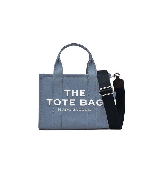 Marc Jacobs Blue Tote Bag Cotton Canvas Tote-Bags