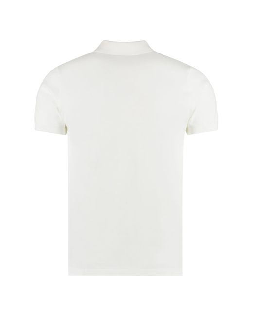 Aspesi White Short Sleeve Cotton Polo Shirt for men