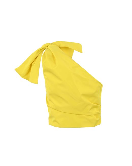 Pinko Yellow Nosiola One-Shoulder Top