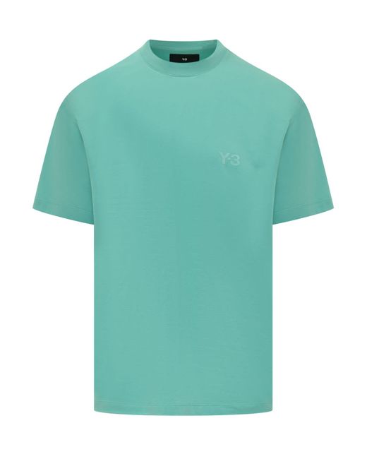 Y-3 Green T-Shirt With Logo for men