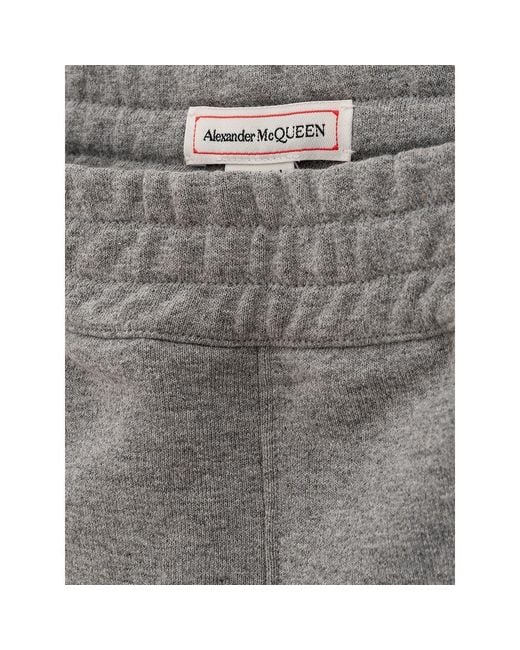 McQueen Gray Cotton Athletic Pants