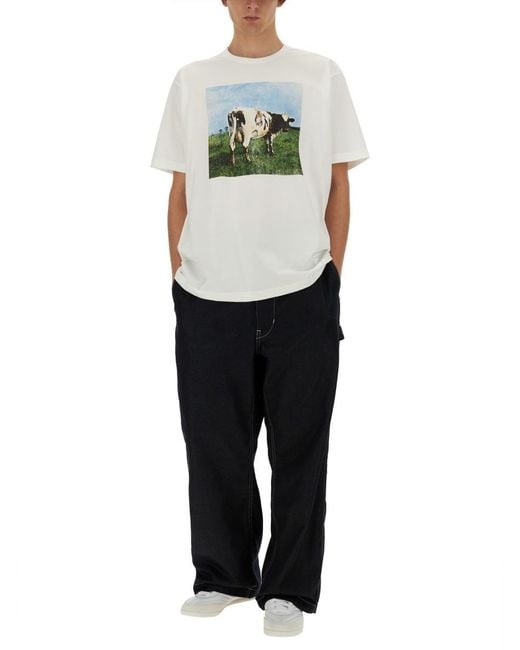 Junya Watanabe Gray T-Shirt With Print for men