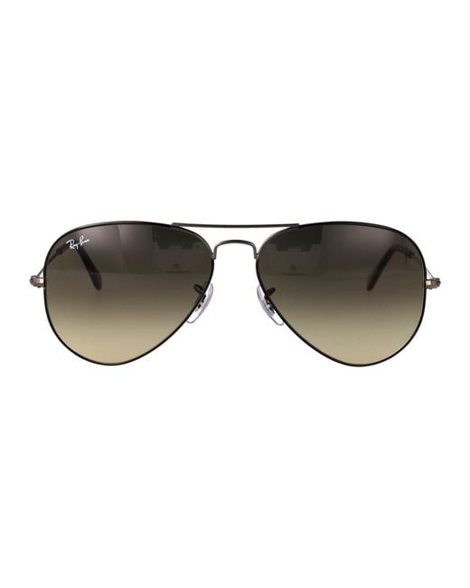 Ray-Ban Multicolor Sunglasses Aviator Gunmetal Metal