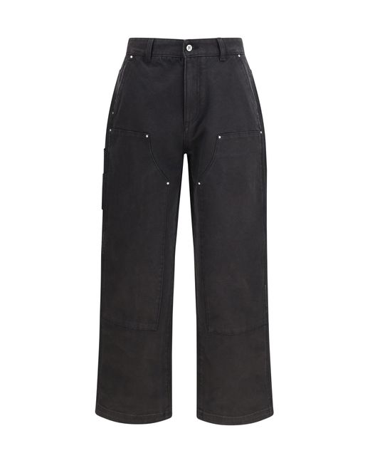 Represent Black Worker Pants Cotton for men