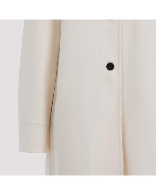 Jil Sander Natural W 04 Double Breast Coat