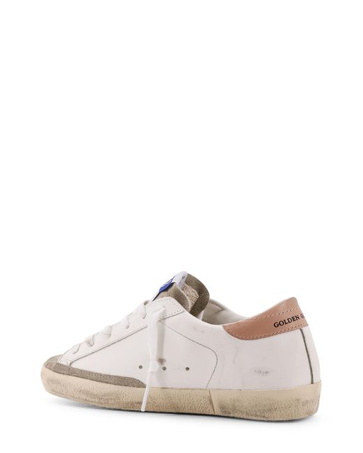 Golden Goose Deluxe Brand White Super-Star Classic With List Low-Top Leather Sneakers