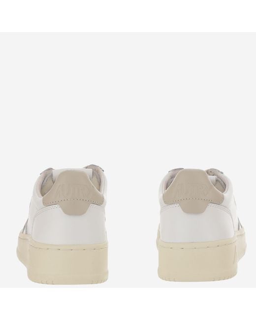 Autry White Leather Sneakers Medalist Low Trainers