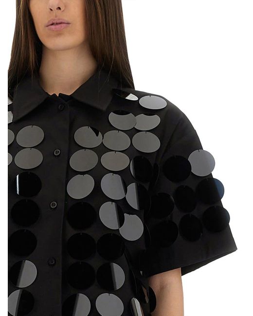 MSGM Black Cotton Shirt