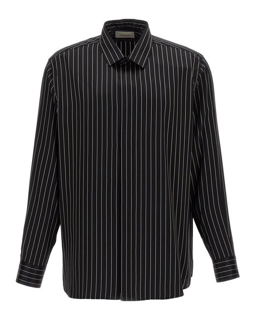 Saint Laurent Black Striped Shirt Shirt, Blouse for men