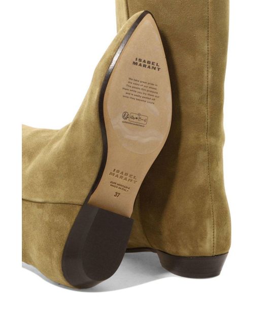 Isabel Marant Green Pointed Toe City Boots