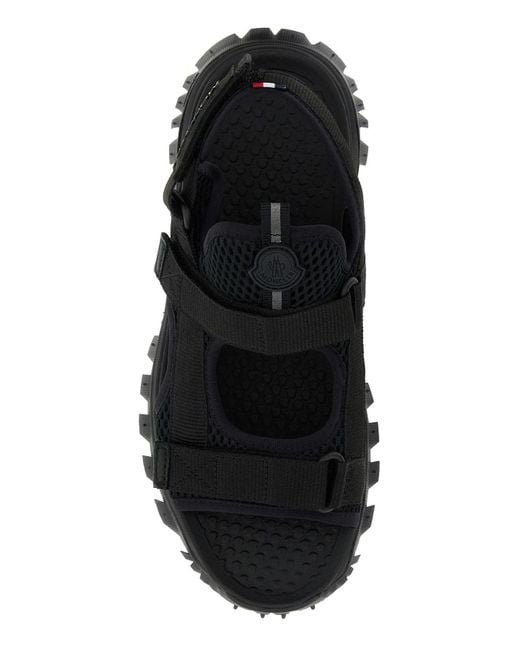 Moncler Black Nylon Trailgrip Vela Sandals