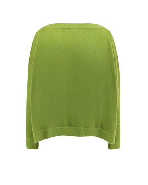 F Cashmere Green Daisy 1 Cashmere Sweater