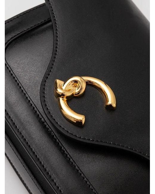 Coccinelle Black Handbag Calf Split Bags Handbags