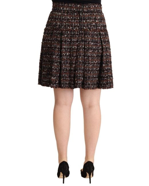 Dolce & Gabbana Black Chic A-Line Pleated Mini Skirt