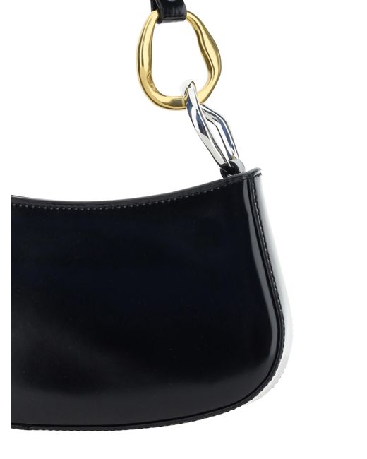 Staud Black Ollie Calf Leather Shoulder Bag