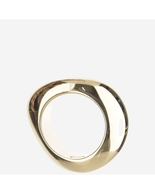 Saint Laurent Metallic Bracelet Wavy Brass