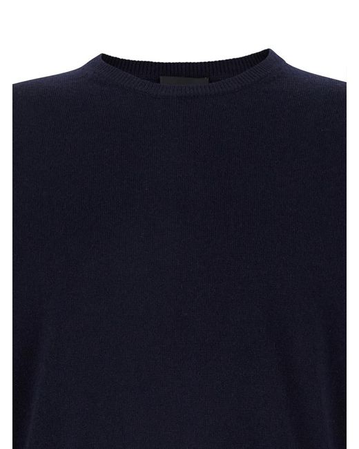 Le Plain Blue Crewneck Long Sleeve Sweater for men