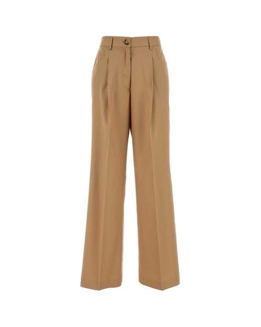 PT Torino Natural Camel Lyocell Blend Palazzo Pant