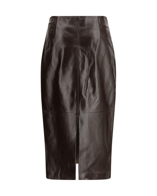 Arma Brown Meeka Palermo Skirt Leather