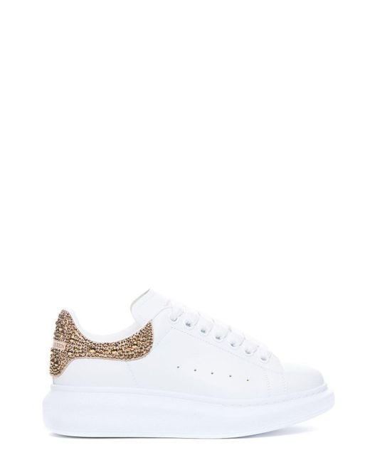 Alexander McQueen White Oversized Lace-up Sneakers