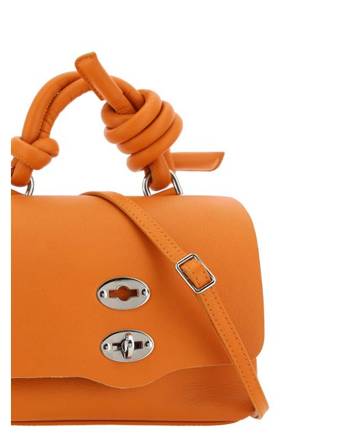 Zanellato Orange Postina Piuma Handbag