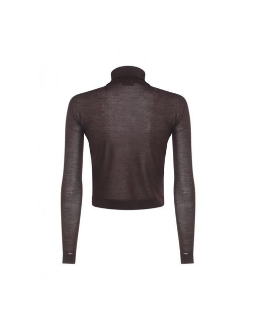 Tom Ford Brown Cashmere And Silk Pullover