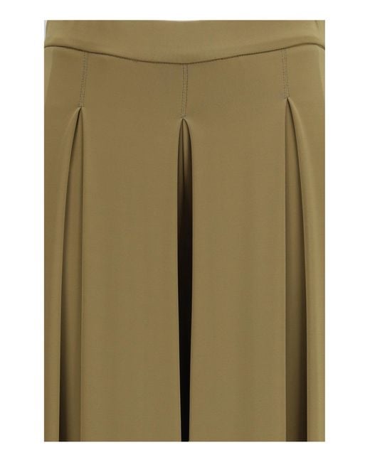 Max Mara Pure Green Viscose Technical Jersey Pants Viscose; Polyamide; Elastane