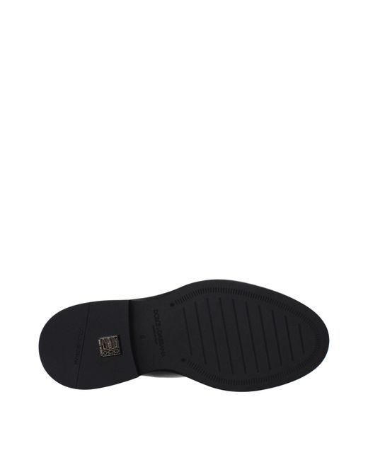 Dolce & Gabbana Black Leather Ankle Boots for men