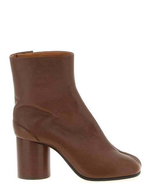 Womens Brown Tabi Ankle Boots